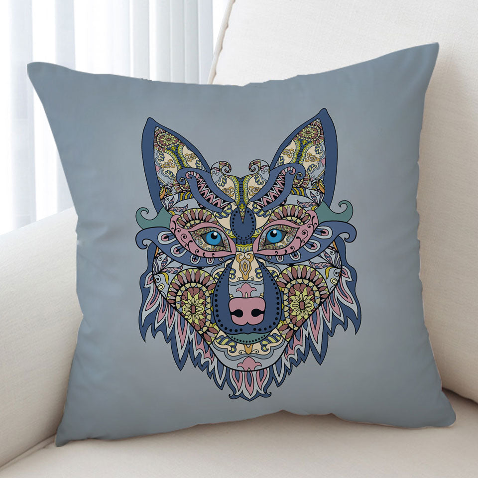 Oriental Wolf Cushion