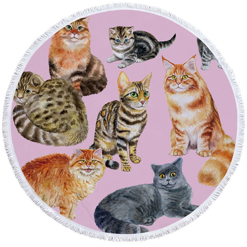 Painted Cats Rountie Towel