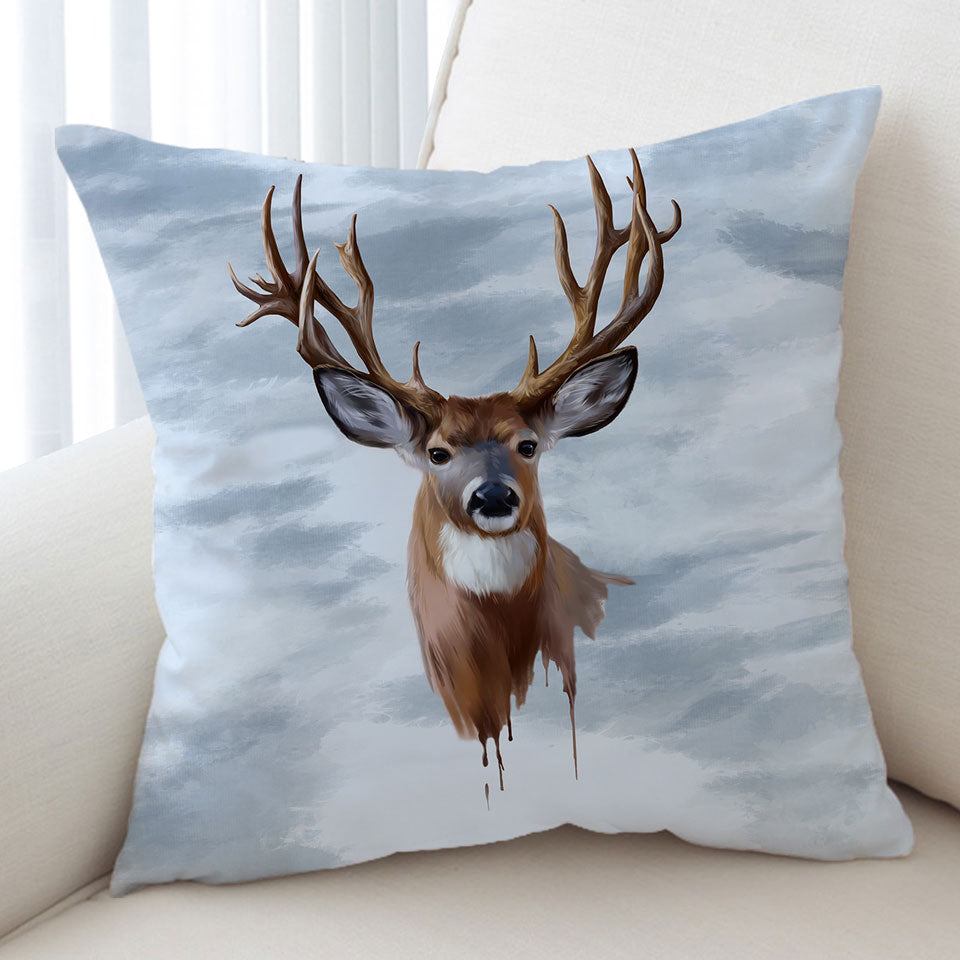 Painted Deer Cushion Cover