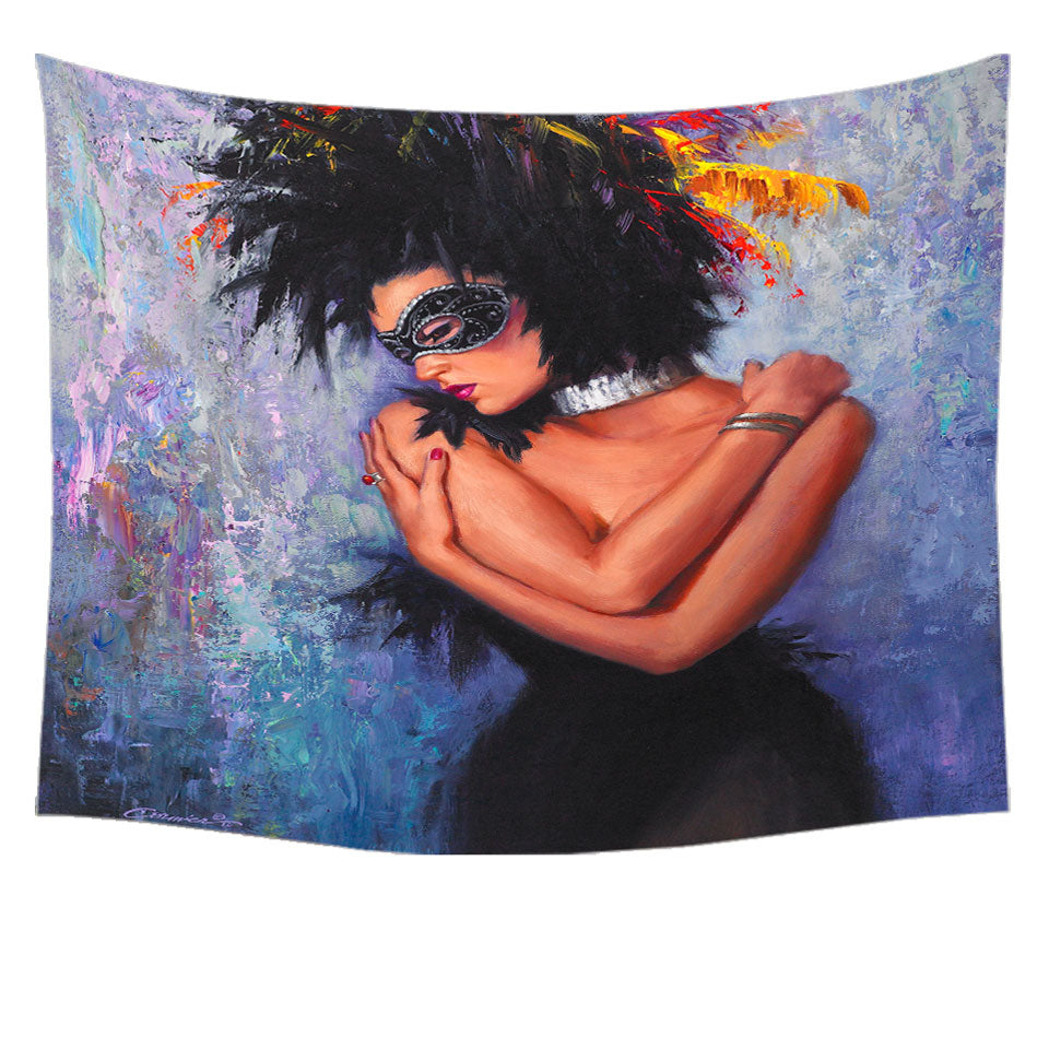 Painting of a Woman Wall Decor the Lady in Black