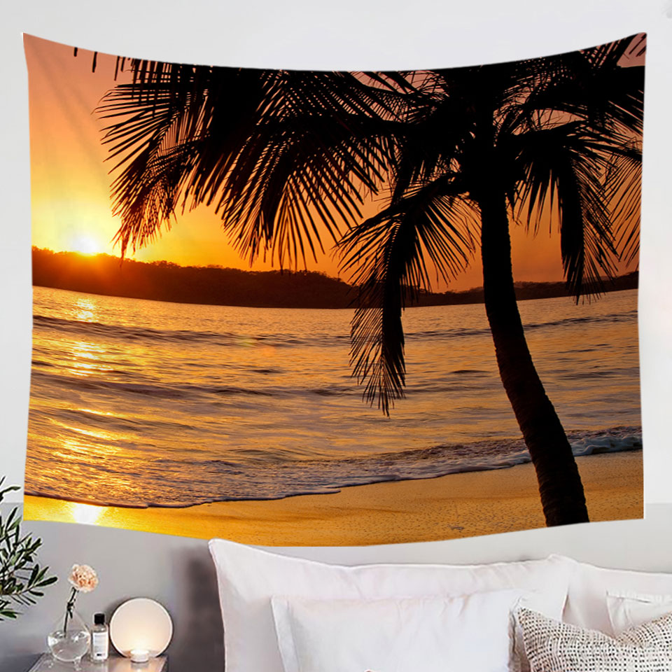 Gold Football Tapestry