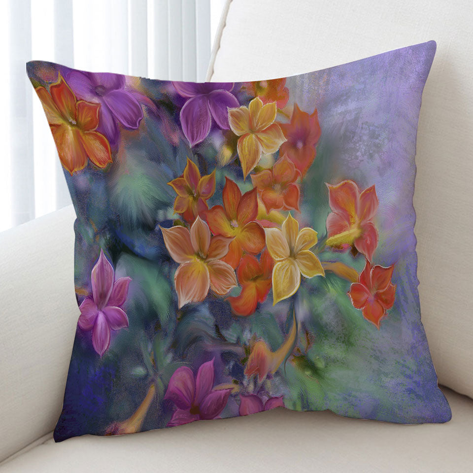 Pastel Art Blooms Flowers Decorative Cushions