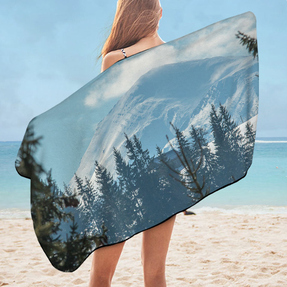 Peaceful Mountain Beach Towels
