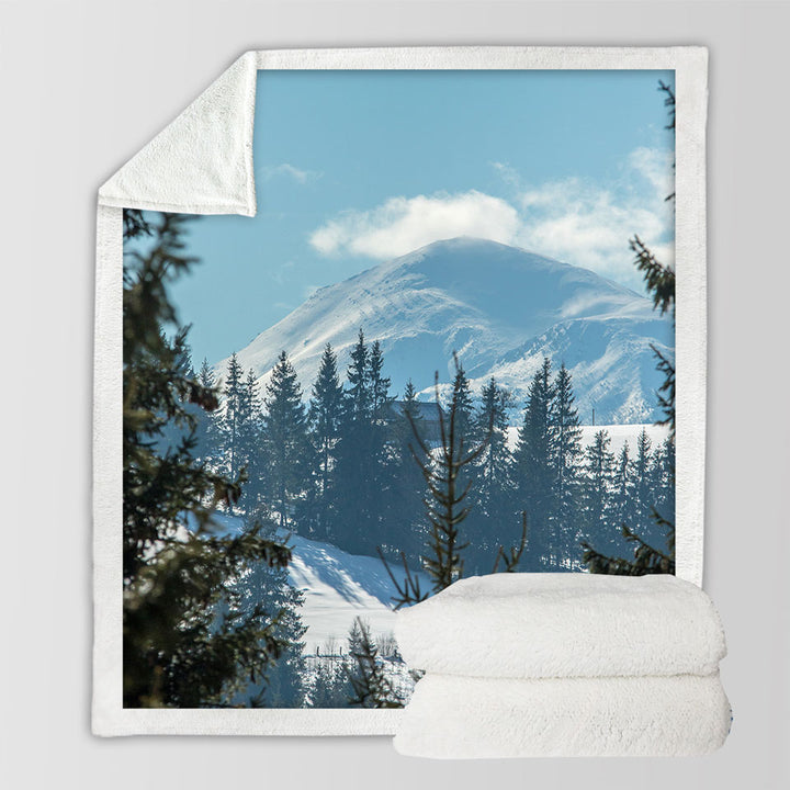 Peaceful Mountain Sherpa Blanket