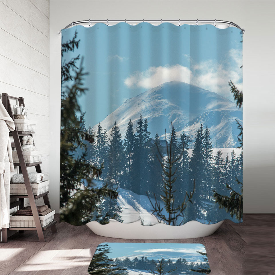 Peaceful Mountain Shower Curtain