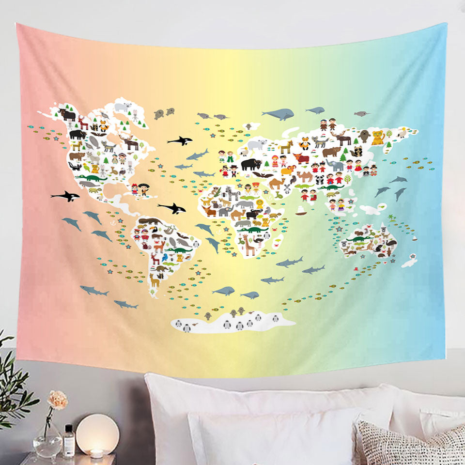Nautical Kangaroo Tapestry