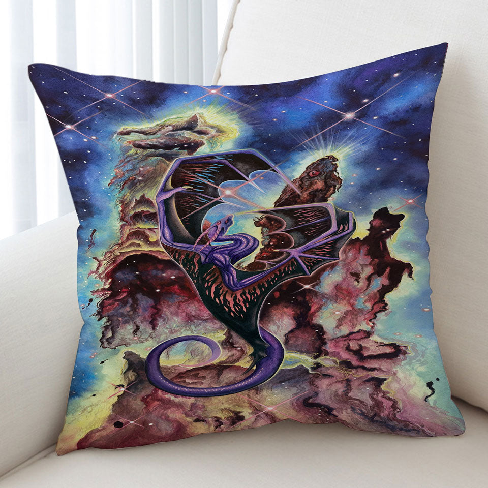 Pillars of Creation Dragon Cushion Fantasy Art