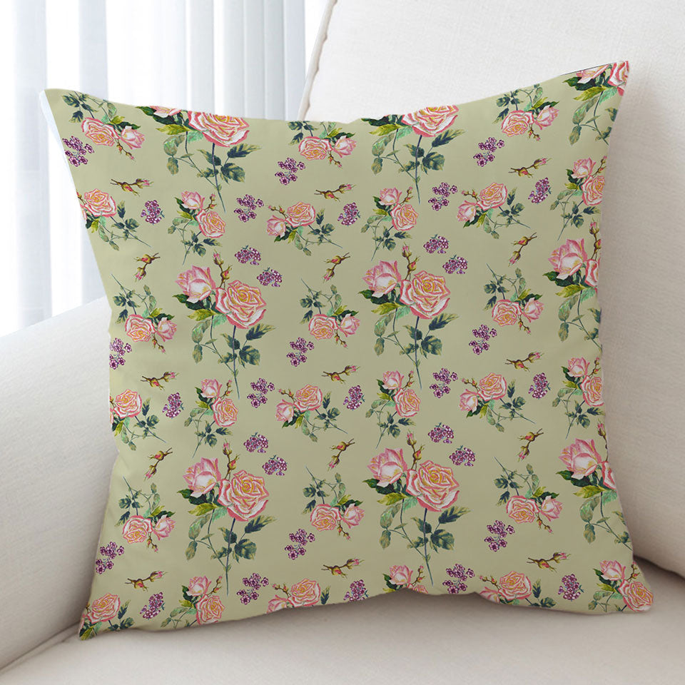 Pink Roses Cushion Covers