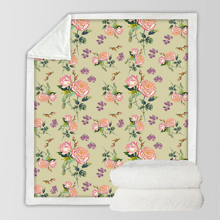 Pink Roses Throws