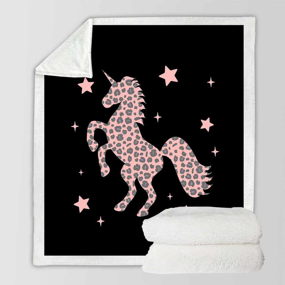 Pink Unicorn Throws for Girls