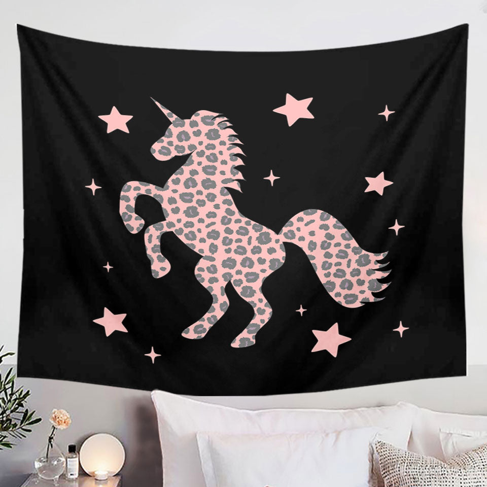 Pink Unicorn Wall Decor Tapestry
