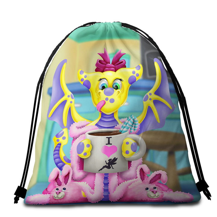 Night Art Bat Moon and Lilies Beach Bags and Towels