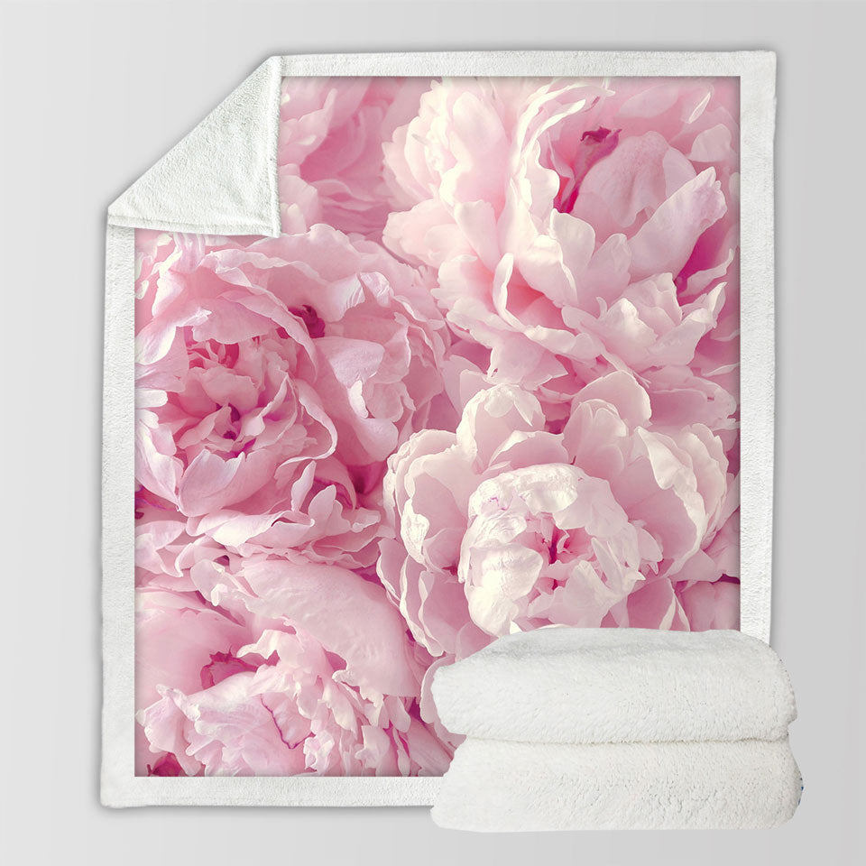 Pinkish Blankets for Sofa Petals