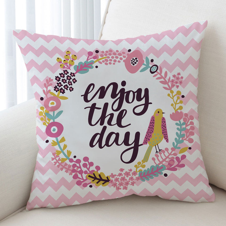 Pinkish Decorative Pillows Encouragement