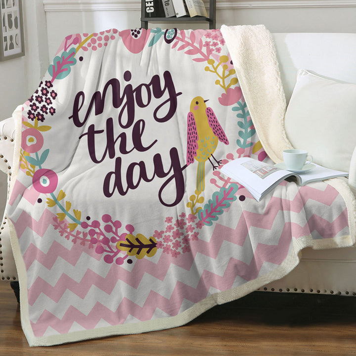 Pinkish Throw Blanket Encouragement