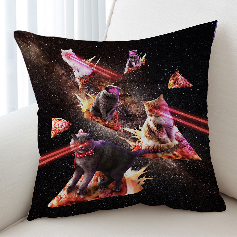 Places to Buy Cushion Covers with Funny and Cool Galaxy Pizza Cats with Laser Eyes
