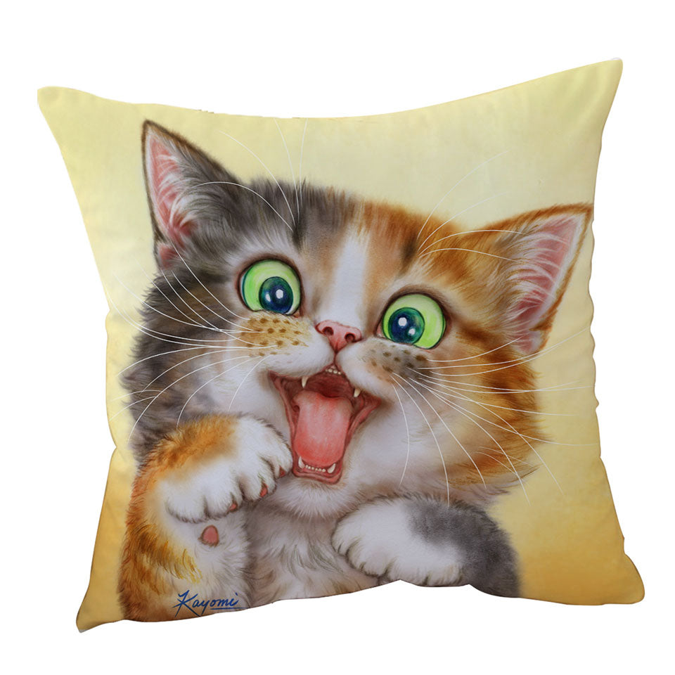 Playful Cushion Covers Beautiful Kitten Cats Art Paintings