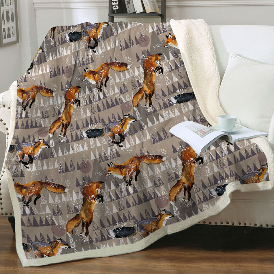 Playful Fox Throws
