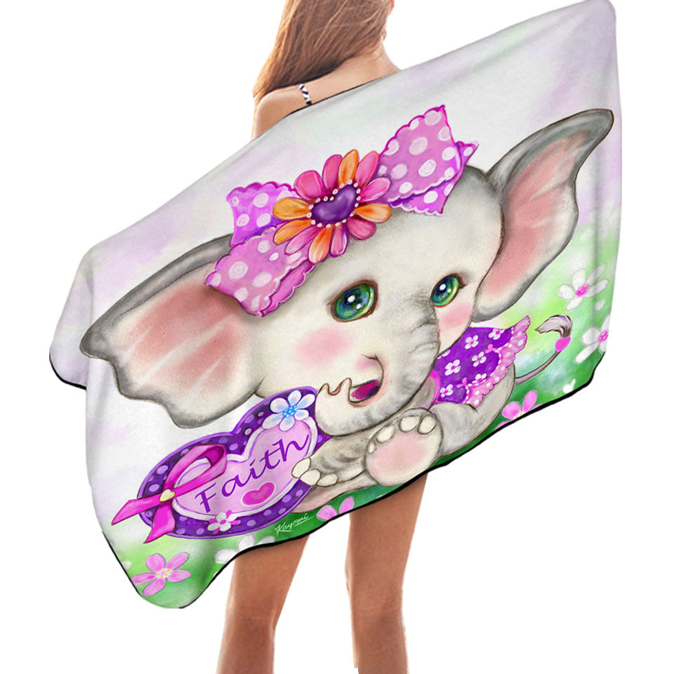 Pool Towels for Kids Inspiring Design Cute Girly Elephant