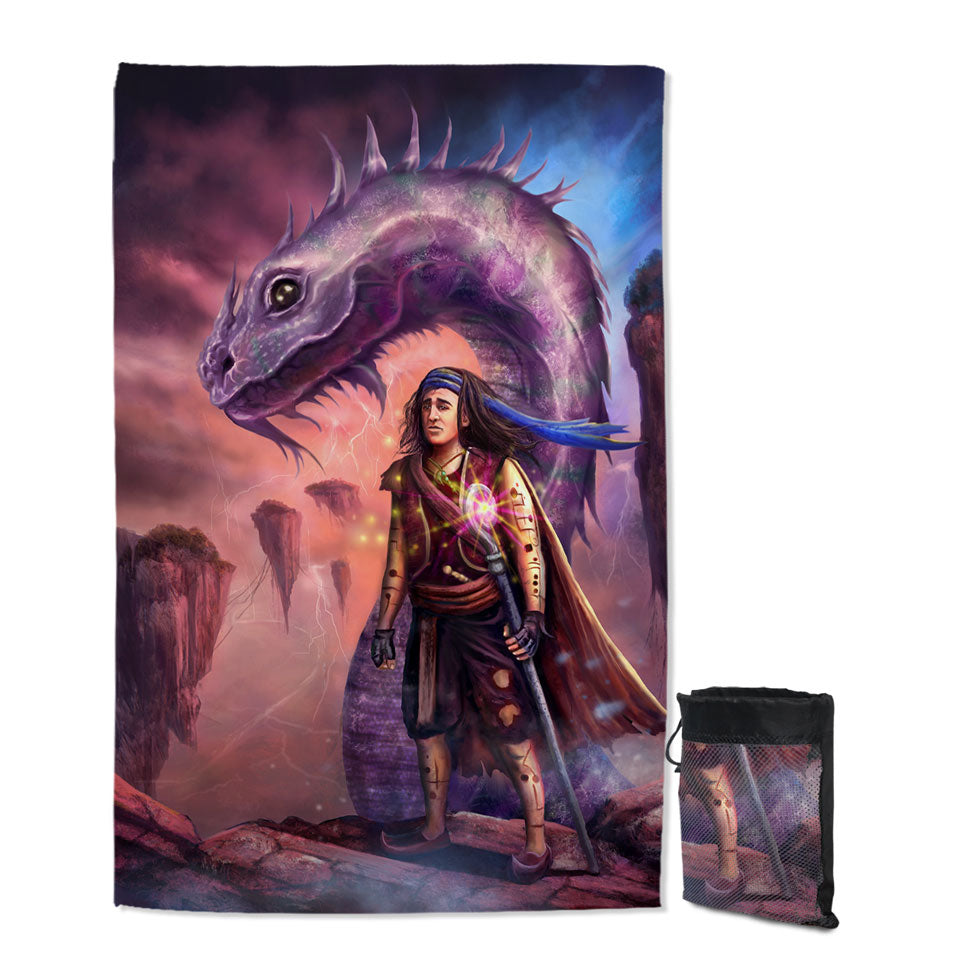 Pool Towels with Dragon and Thrakos Cool Fantasy Art