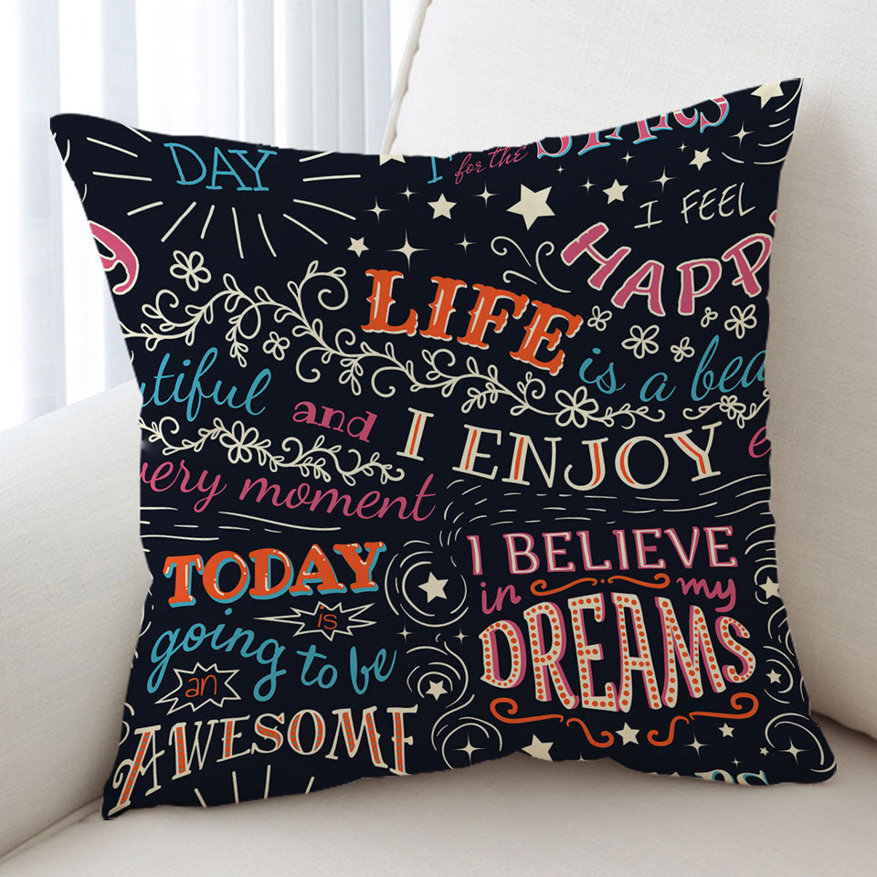 Positive Inspiring Quotes Cushions