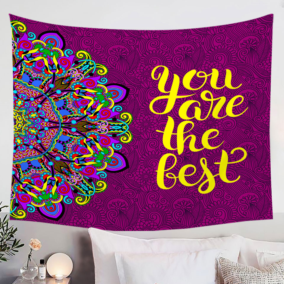 Positive Quote Wall Decor Tapestry with Mandela You are the Best