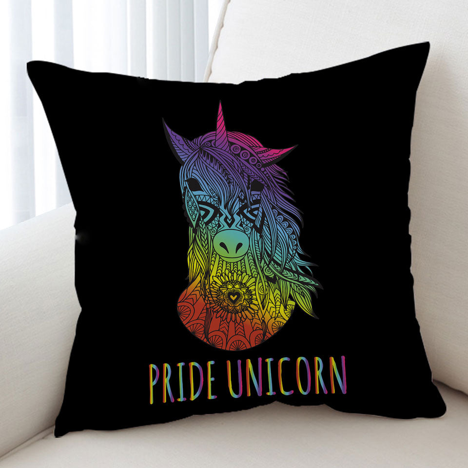 Pride Unicorn Throw Pillow Cover