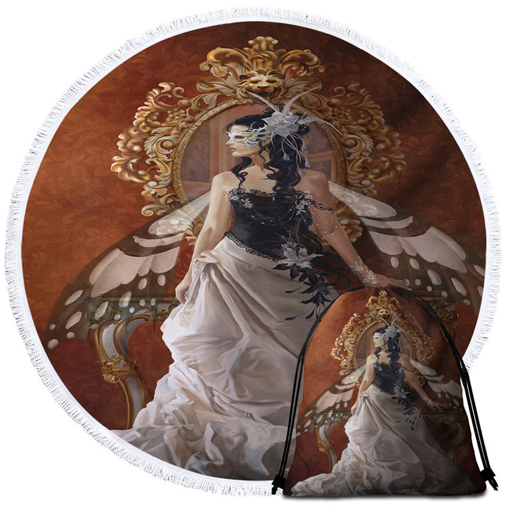 Promises Fantasy Art of the Mysterious Fairy Princess Beach Towels