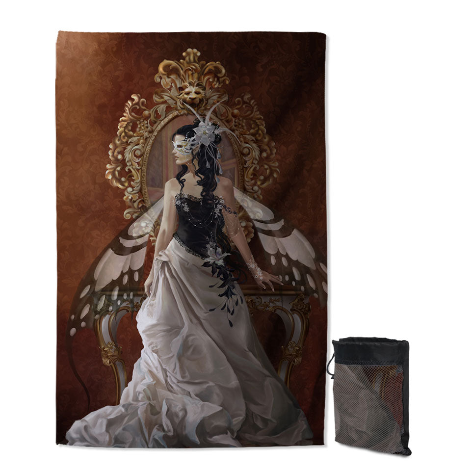 Promises Fantasy Art of the Mysterious Fairy Princess Travel Beach Towel for Women