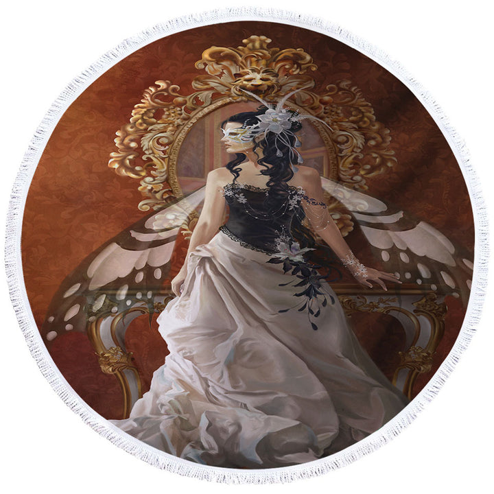 Promises Fantasy Art of the Mysterious Fairy Princess Womens Beach Towel