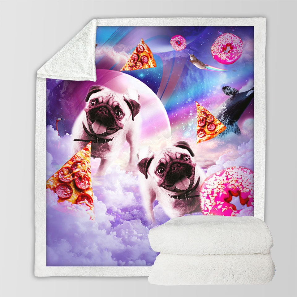 products/Pug-Sherpa-Blanket-Cute-Pugs-Dogs-in-the-Pizza-Donut-Space