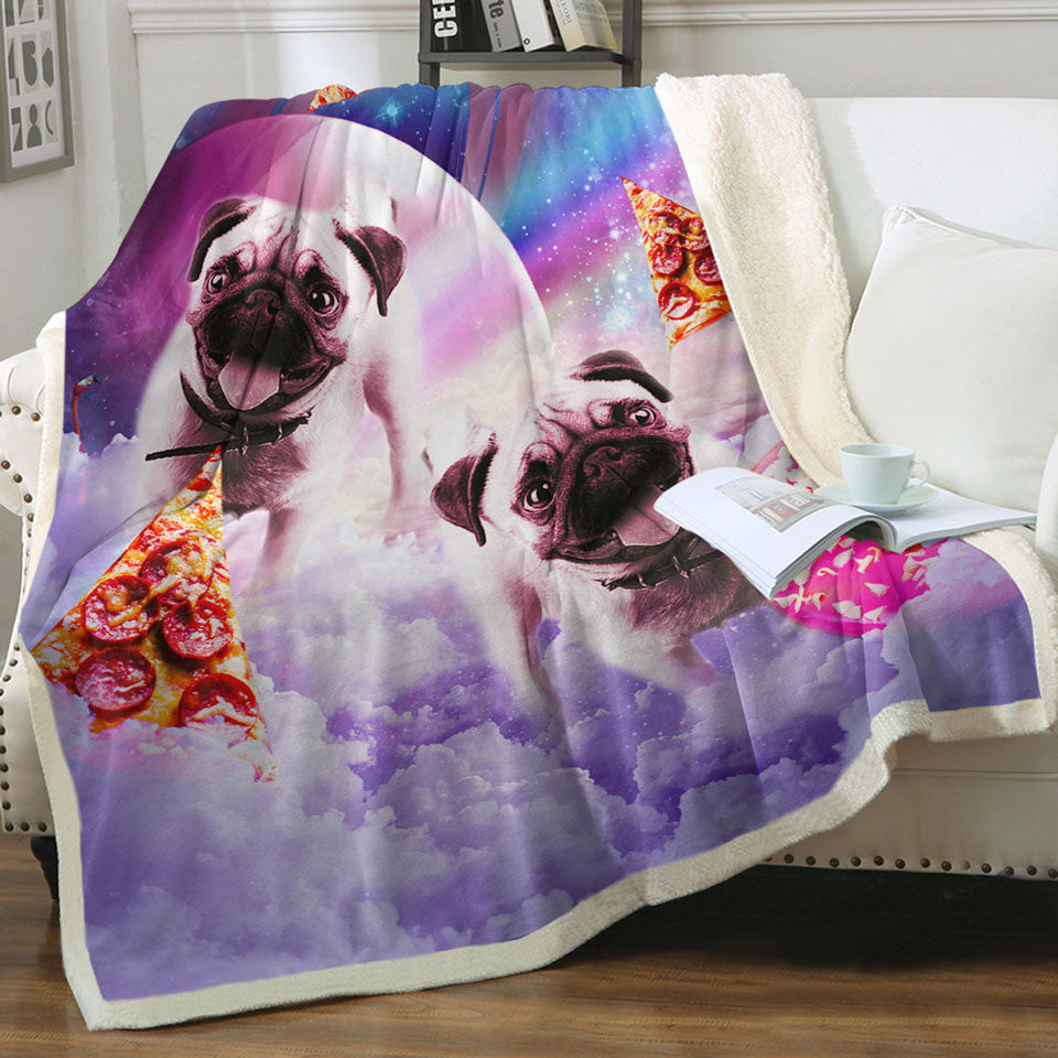 products/Pug-Throw-Blanket-Cute-Pugs-Dogs-in-the-Pizza-Donut-Space