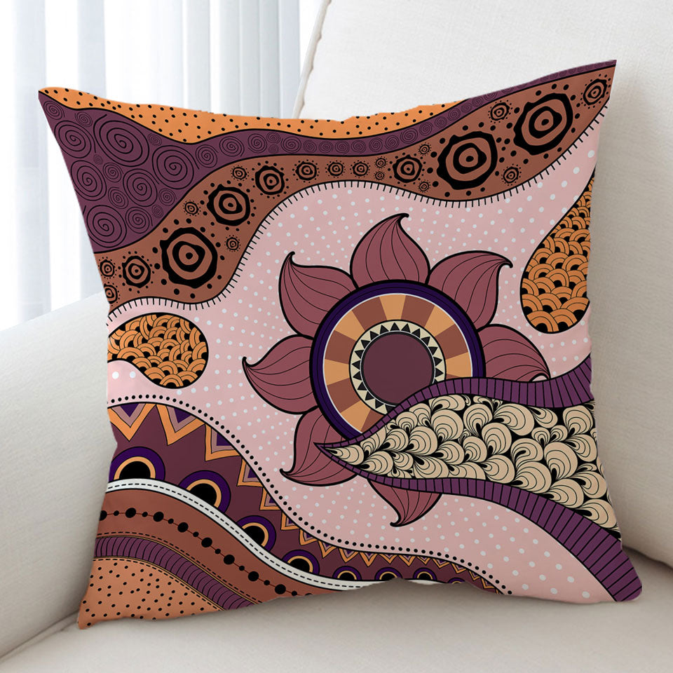 Purple Hues Oriental Art Decorative Pillows
