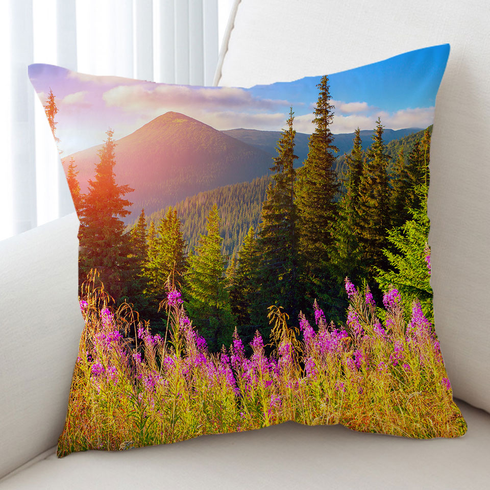 Purple Nature Decorative Pillows