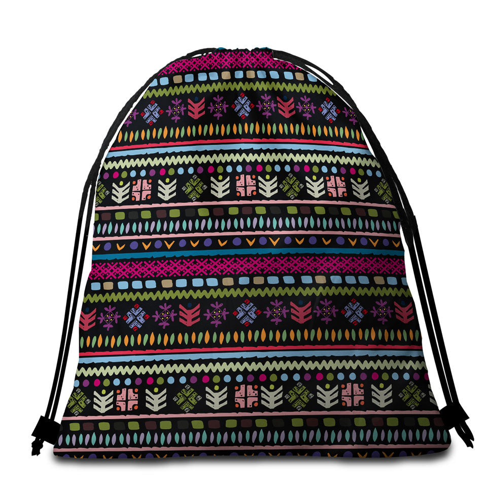 Purplish African Beach Bags and Towels