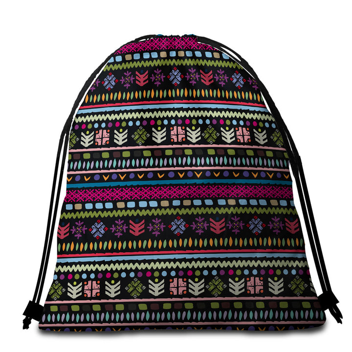 Purplish African Beach Bags and Towels