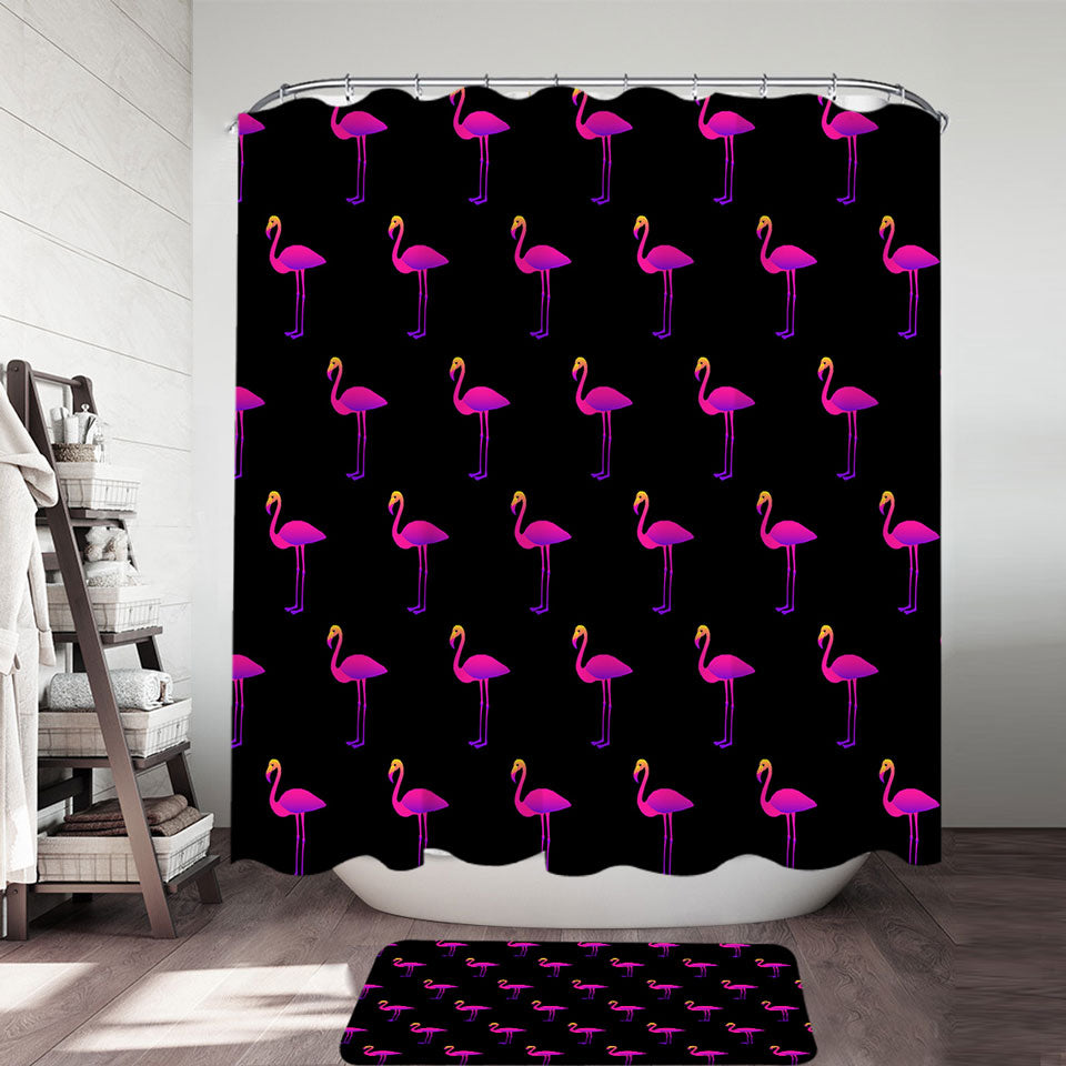 Purplish Flamingo Shower Curtain