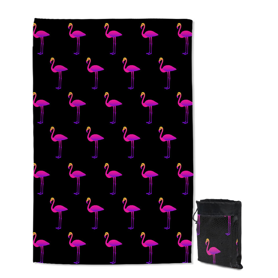 Purplish Flamingo Thin Beach Towels