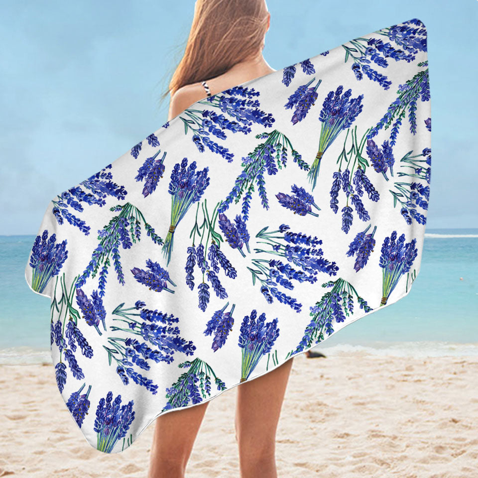Purplish Lavender Microfiber Beach Towel