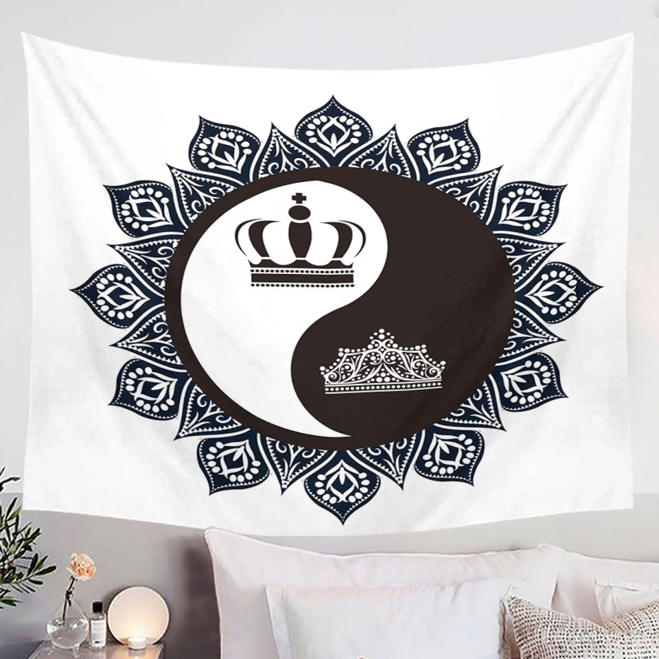 Queen and King Yin and Yang Tapestry