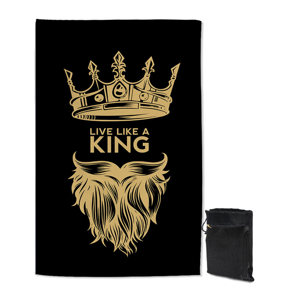 Quick Dry Towel for Guys Mens Design Live Like a King