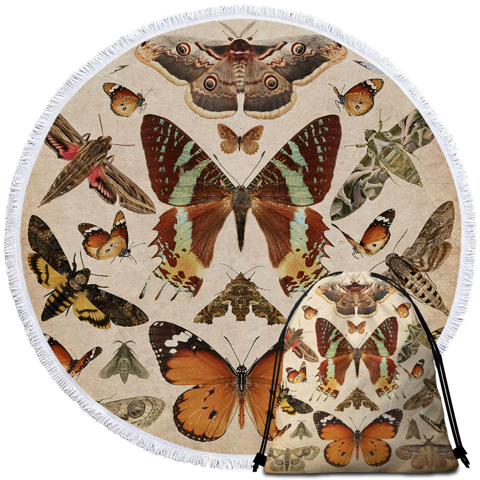 Realistic Butterflies Beach Towels