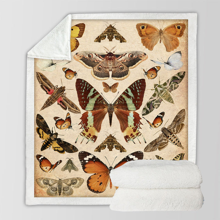 Realistic Butterflies Unique Throws