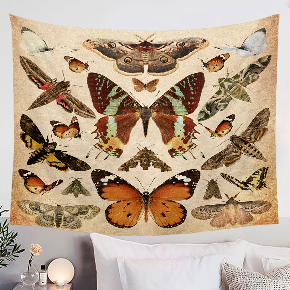 Realistic Butterflies Wall Decor Tapestry