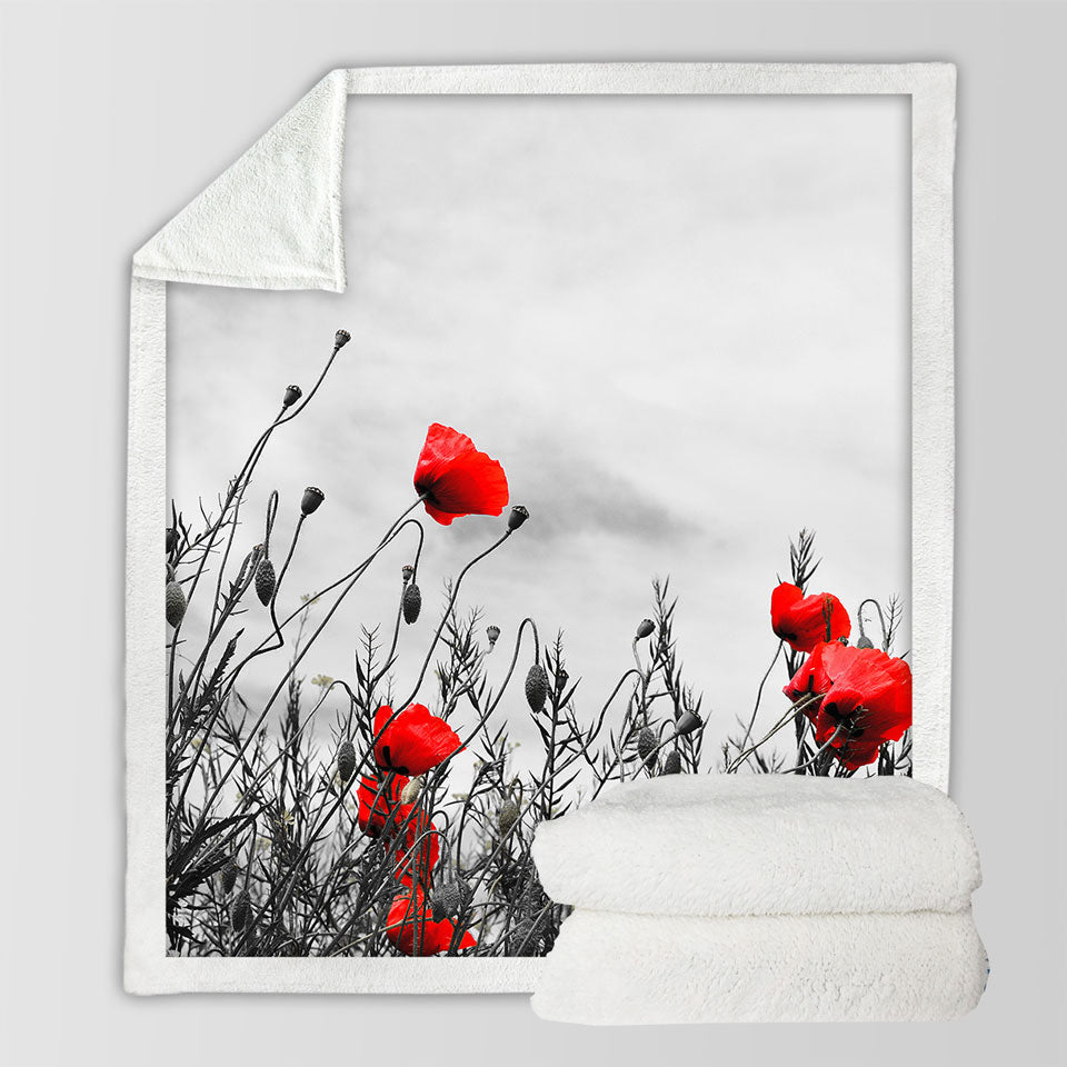 Red Poppies Throws