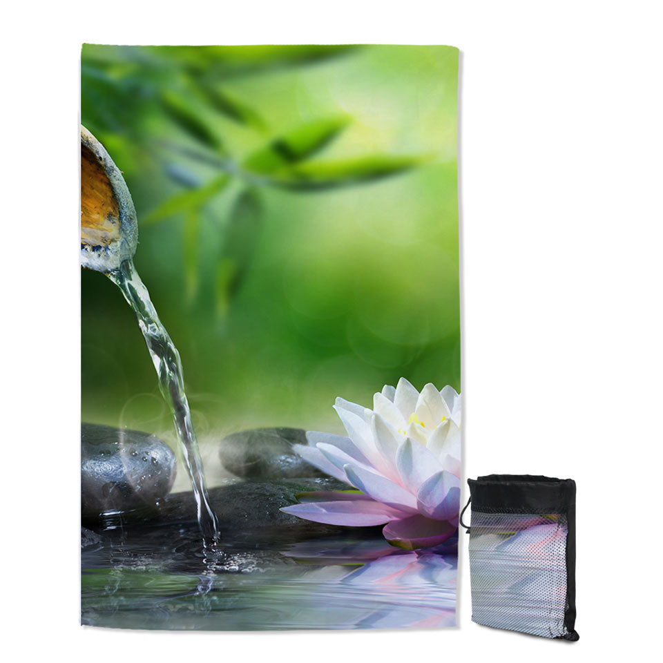 Relaxing Giant Beach Towel Water Lily Tickle