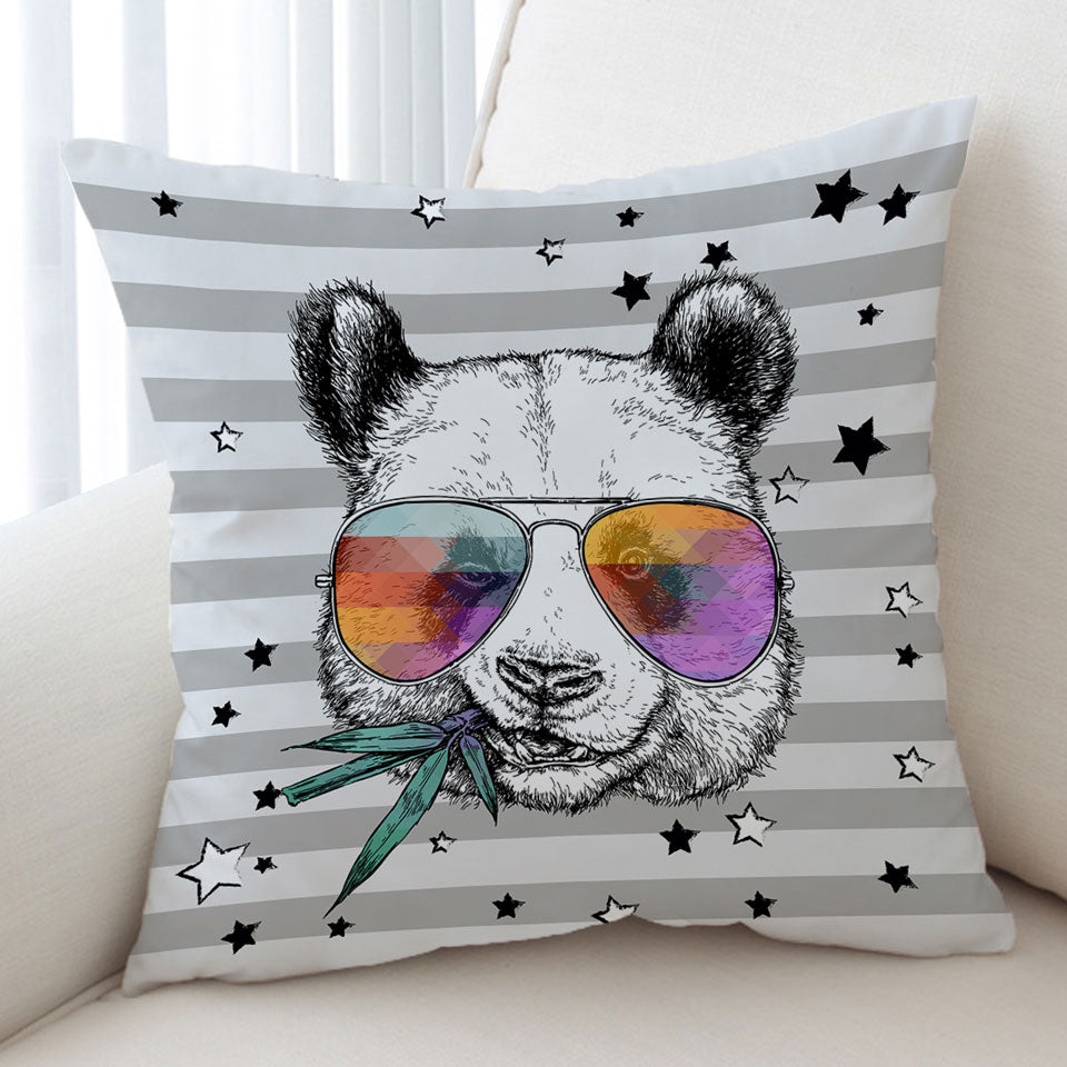 Retro Cool and Funny Panda Cushions