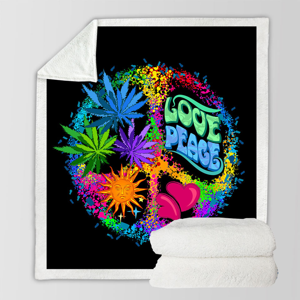 Retro Throws 420 Peace and Love