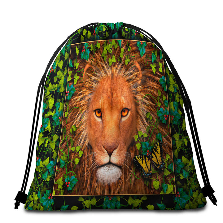 Return of the King Grape leaves Lion Beach Bags and Towels