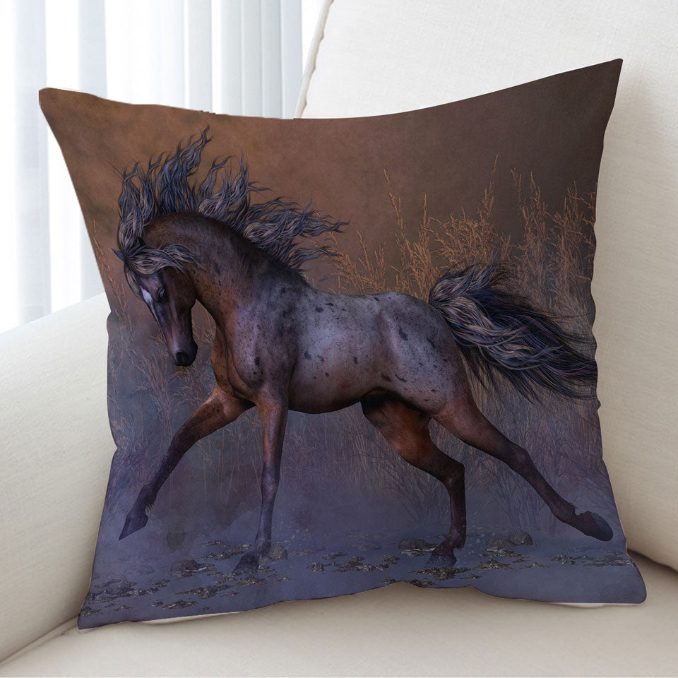 Roan Oak Beautiful Wild Horse Cushion